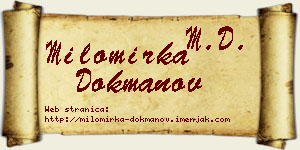 Milomirka Dokmanov vizit kartica